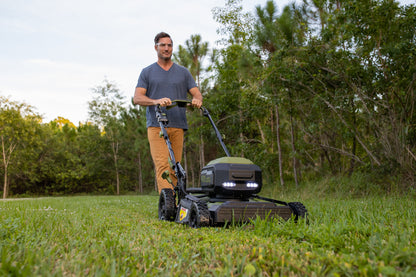 62V Cordless 23&quot; RWD Self-Propelled 3-in-1 Extended Range Walk Behind Mower with 8.0 Ah Battery Rapid Charger