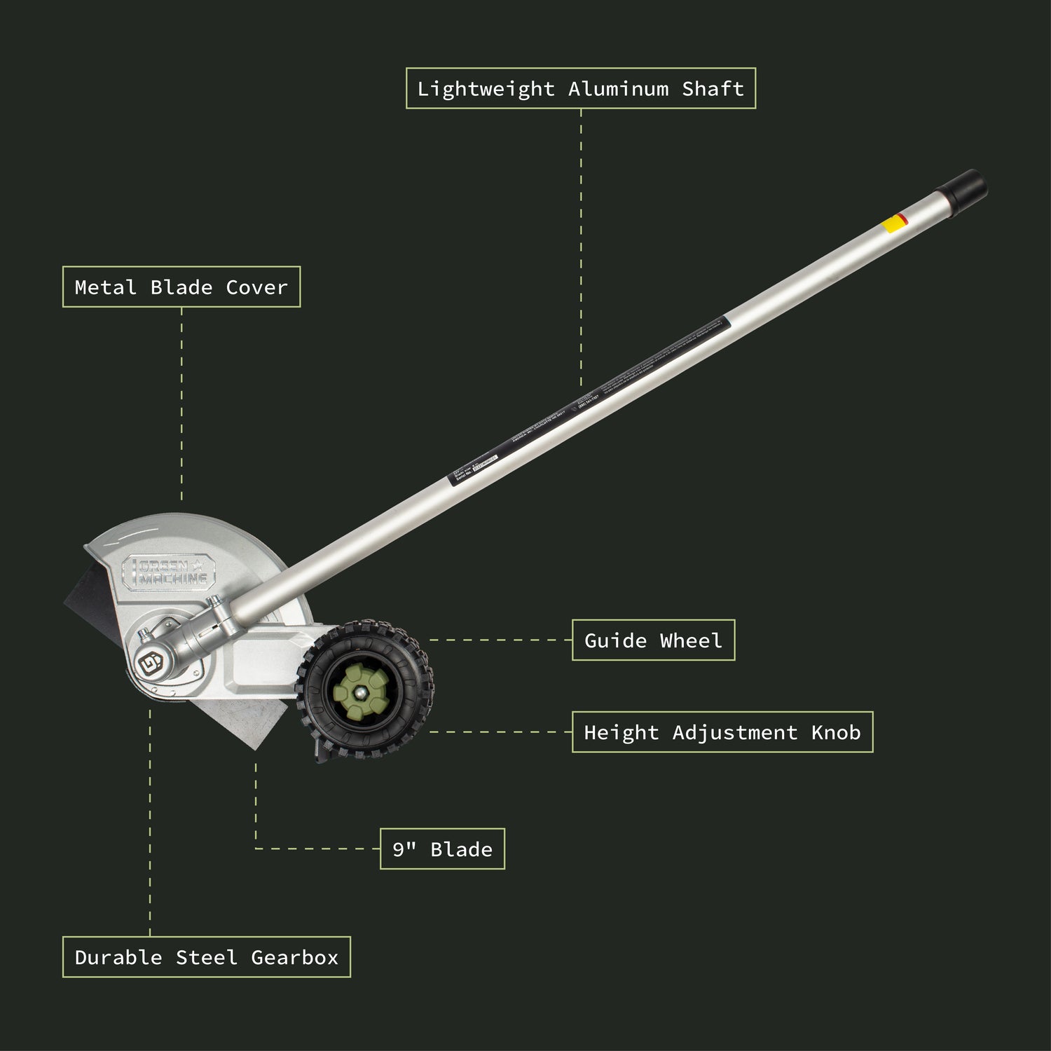 62V Multi-Tool 9&quot; Edger Attachment