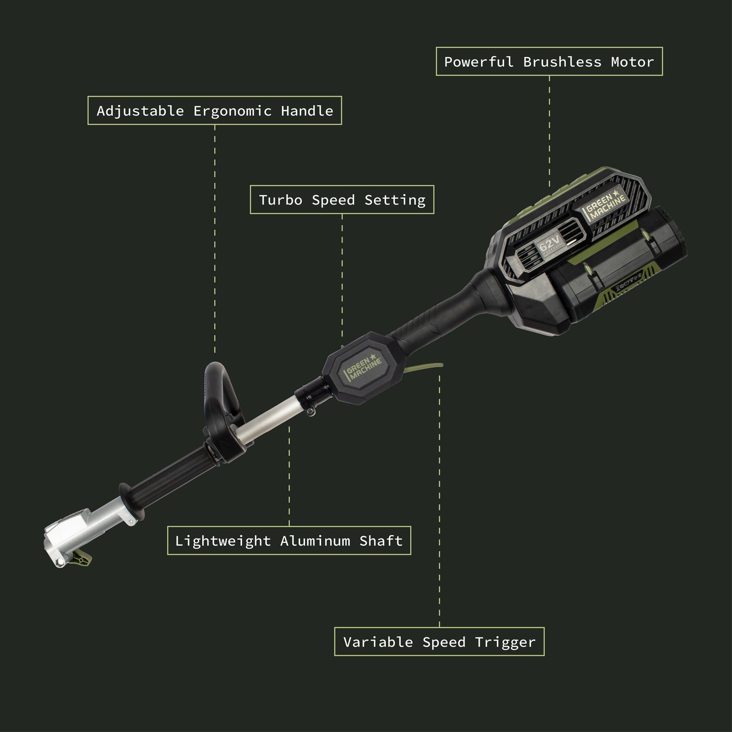 62V Multi-Tool Power Head with 2.5 Ah Battery